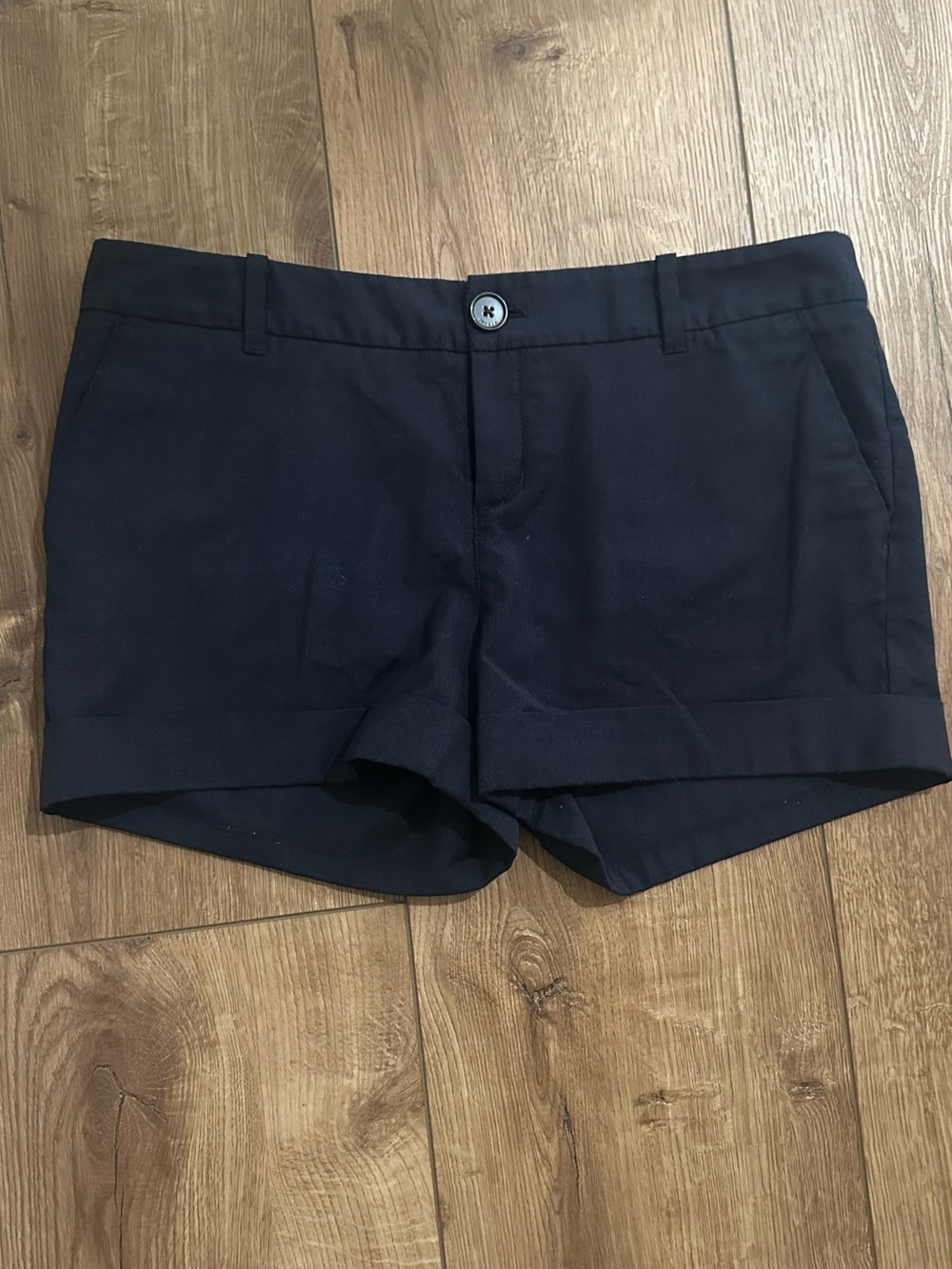 Talula Navy High-Waist Tailored Shorts